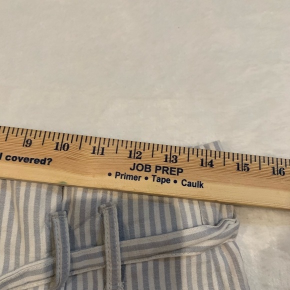 Abercrombie and Fitch striped With Belt 55%linen shorts blue and white size M - Picture 5 of 7